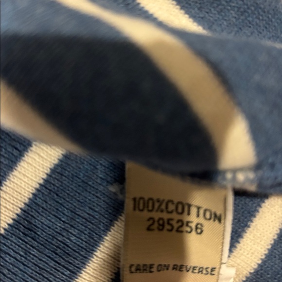 L.L. Bean Striped 100% Cotton Full Zip Jacket with Hood - Picture 5 of 6